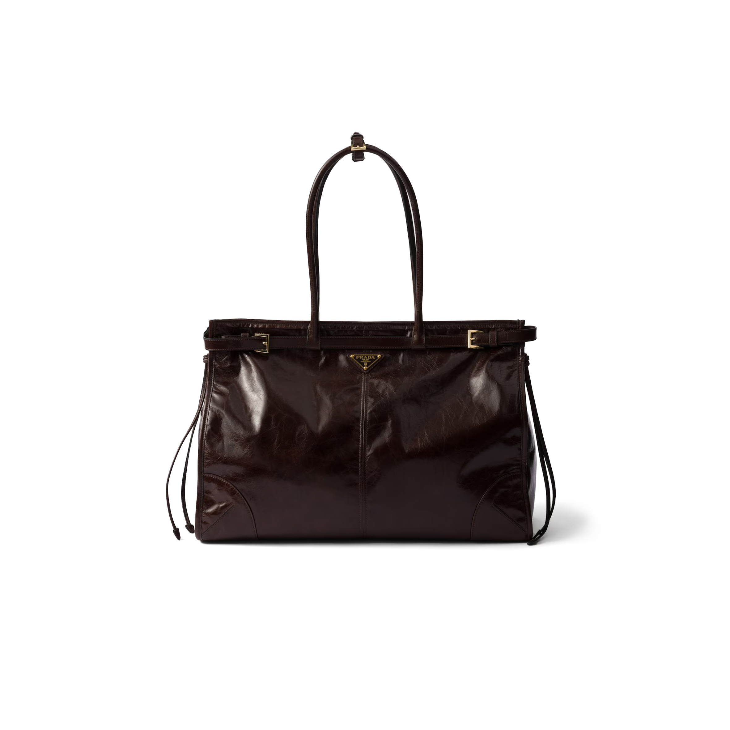 Pra*a bonnie extra large leather handbag 1ba439 (42*30*12cm)